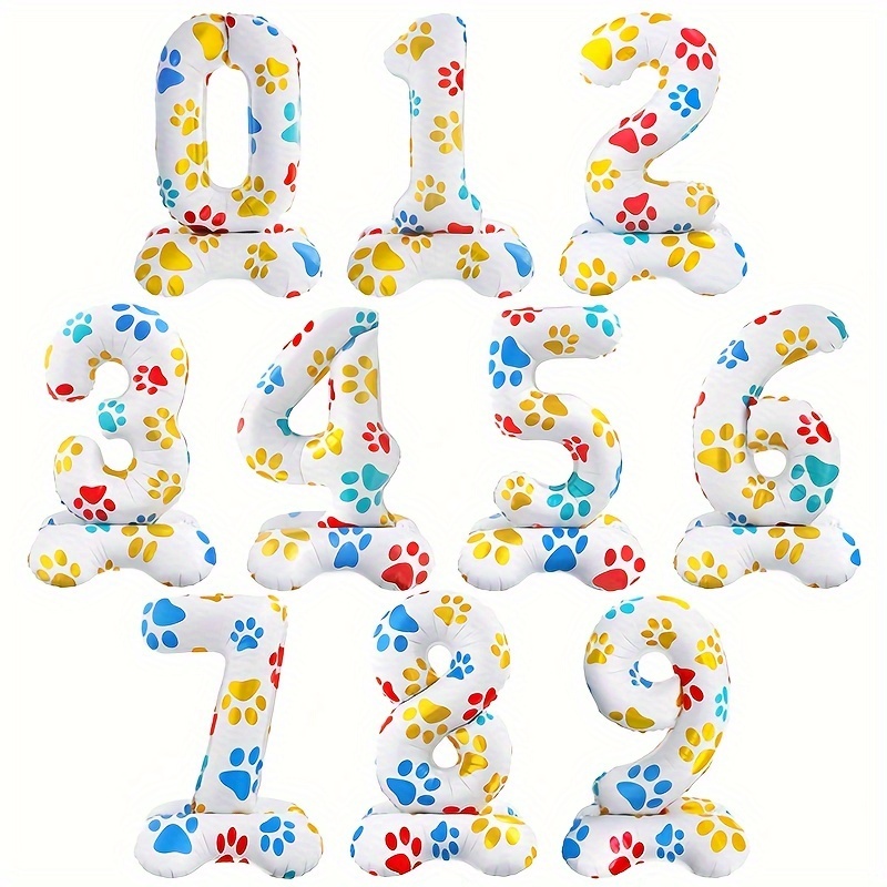 Pet Supplies App - Palloncino a Forma di Numero Bianco